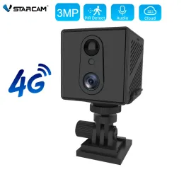 VSTARCAM 4G SIMカードミニカメラ3MP 1080P IPカメラ3000MAHバッテリーポータブルカーカメラIRナイトサーベイランスセキュリティカム