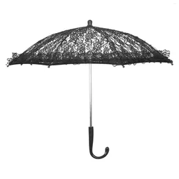 Ombrellas in pizzo ombrello rivestito fiore fantasia parasolo per ragazze sposa da matrimonio in acciaio