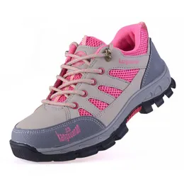 Puntura anti -Impatto Scarpe di sicurezza femminile Wear Resistente Slip e lavoro resistente agli odori 240511