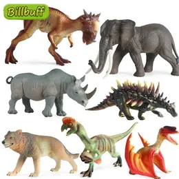 Giochi di novità giungla selvatica zoo animale lupo elefante elefante dinosauro rhino tartaruga figure figure tpr modello educativo per bambini regalo y240521