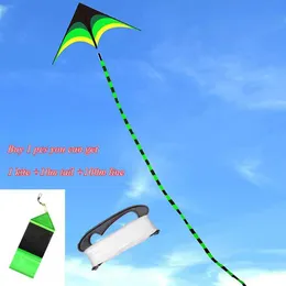 Kite Accessoires Neuankömmlinge von 1,6 Meter Green Dreieck Drachen für Unterhaltung im Freien und Sport mit einem 10-Meter-Schwanz/Griff und einem guten Flugweg WX5.21