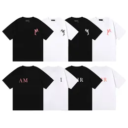 디자이너 A Miri Mens Tshirt Womens T 셔츠 셔츠 커플 스트리트 패션 브랜드 셔츠 프린트 아미르 짧은 슬리브 캐주얼 느슨한 남자 티셔츠 라운드 목 크기 S-XL