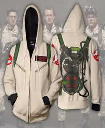 2019 Com Capuz Zip Up Hoodie Ghostbusters 3D Ghostbusters Impresso Hoodies Casual hoodie do zipper com capuz Cosplay Zip2486823