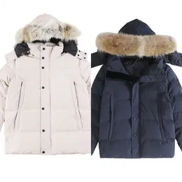 2024 Designerkläder Toppkvalitet Kanada G29 Wyndham Parka Mens Coat Wolf Real Fur Womens Down Jacket Fusion Fit Outwear Ladys Coats Highen S