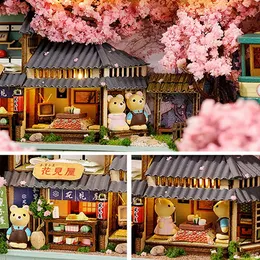 Case bambole in legno fai -da -te fatte fatte a mano in miniatura in miniatura case di bambole carine bambole assemblare kit regalo giocattoli in legno per ragazze 6b73e