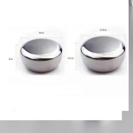 Stainless Steel Bowl Korean Big Cooked Rice Bowl With Cover 10cm 12cm Kimchee Thickening Baby Children Bowl Tableware