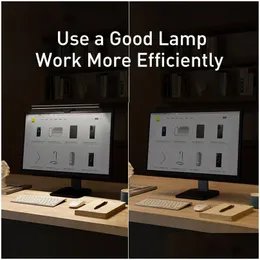Andra datortillbehör SN Lätt skrivbordslampa som hänger ny tabell LCD -skärm för studie Laptop USB Drop Leverans Datorer Nätverk Otuve