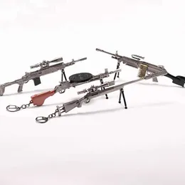 Клайфы Lanyards 1 кусок 17-20 см. PUBG-сплав-сплав для оружия модели модели ключей M24 Scar Awm Kar98k Game Gun Toy Toy Pendant в подарок для парня Q240521