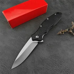 Składany nóż KS 1830 OSO Sweet Assent Flipper Nóż 3.1 "Satynowe zwykłe ostrze Czarne nylonowe rękodzieło Polowanie Rescue Survival Portable Folding Knife 1660