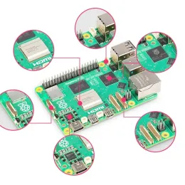 الأصل الرسمي الأصلي Raspberry PI 5 4GB 8GB DEALLE DEVELOATION BOARD CASE CASE COST