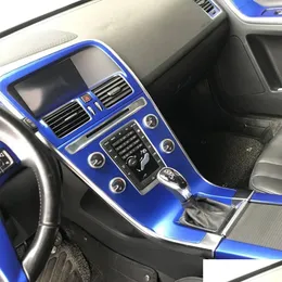 Adesivos de carro console interior console de cor muda decalques adesivos para moldagem de fibra de carbono para voo xc60 2009 entrega de gota mobiles moto m dhyti