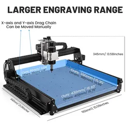 Yofuly 500W Spindle CNC Router Machine 4540 Engraving Machine 430 x 390mm Working Area GRBL DIY Milling Wood Metal Acrylic MDF