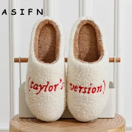 Slippers ASIFN Red Taylor's Home Women Winter 1989 Taylor Style Version Embroidered Gift Shoes Soft Swifties Tour Houseshoes