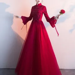 Vestidos de festa harajpee chinesa chinês berrilha de casamento noiva 2024 vestido gestante mulher dama de honra Garota Vestido
