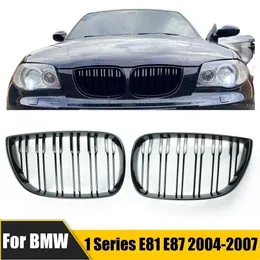Other Exterior Accessories For BMW 1 Series E81 E87 2004-2011 Gloss Black Grills Cover Front Bottom Bumper Kindly Facelift M Style Grille 128I 130I 135I T240520