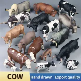 Nowate Games Animals Model symulacja drobiu mleko Cow Cow Calf Bull Musk Ox Animal Action Figurka Kolekcja Edukacyjna zabawka dla dziecka Y240521