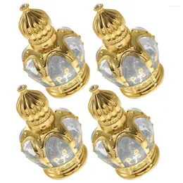 Garrafas de armazenamento 4 PCs Refilha de perfume Viajar Óleos essenciais Roller vazio Bola pequena Lecythus Glass