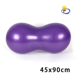 9045cm Antiburst Peanut Yoga Ball para Equipamento de Fitness Equipamento de Fitness Equipamento Pilates Pilates Treinando com bomba 240513