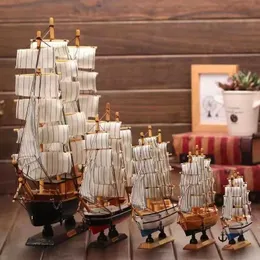Modello set di barche a vela in legno Modello con calibri careri di perle nere poco profonde decorazione della nave mediterranea per ufficio decorazione per la casa S2452196