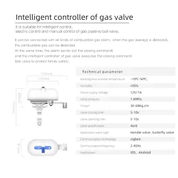 Smart Home Tuya Wi -Fi Zigbee Water Valve Faucet Garden Sprinkler Controller Timing Voice Control Gas Smart Calve для Alexa Google