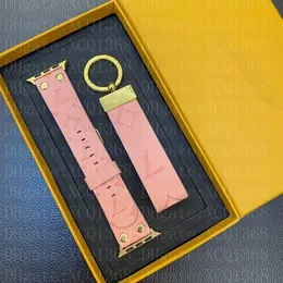 Модные дизайнерские ремни для часовщики для Apple Watch Band 41 мм 44 42 38 40 44 49 мм Luxury L Designs Keychain Key Chains Cheans Holder Design Designer