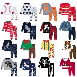 Dzieci Pajama Zestaw chłopców piżama chłopiec piżama dziecięca dinozaurowa odzież snu maluch dziewczynki jednorożenki piżamę pjs zimowe Boże Narodzenie Pijamas 240507