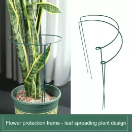 4 -Pack -Pflanzen -Stützpfähle, halbe runde Metallgartenpflanze Strebe, Underpin -Ringkäfig im Freien Pflanze