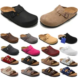 Projektant Boston Clogs Arizona Mayari Shearling Mules Cork Flat Fashion Zamie Summer Strajdak Slajda Ulubiona platforma plażowa Kobiety mężczyźni różowe niebieskie buty zwyczajne