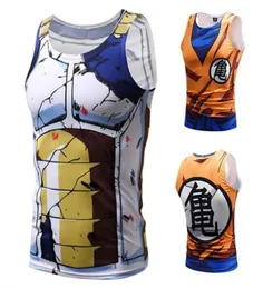 Men039s Tank Tops男性用アニメベストフィットネスベジータ息子Goku Singlets Seeveless Tees Shirt Workout Clothingmen032634737