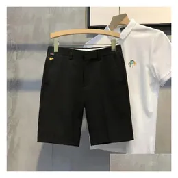 Herren -Shorts Sommer Herren hübsche Burts Biene gestickt europäische und amerikanische Trends Schlanker lässig Mode Joker 5 Hosen Größe Drop Deli OTDTM