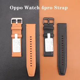 Banda original de relógio de couro de 22mm de 22mm para oppo Watch 4Pro genuíno pulseira de couro 240520
