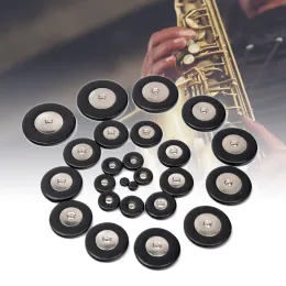Mugig 25PCS Pads Alto Saxophone Pads / Tenor Saxophone / Soprano Saxophone Black Durable Saxophone Accessories Sax Repair Parts
