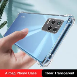 Capa de telefone de silicone macio para oppo realme q3pro q3 Pro Carnival Q3i Q3S Q3T 5G Airbag à prova de choques transparentes traseiros originais