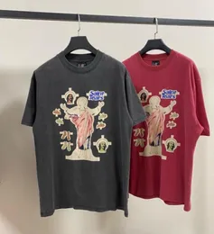 2022 Spring Summer Japan Sticker Jesus ha lavato magliette da uomo a maniche corte per maniche corte da uomo vestiti di cotone casual tee199902353677278