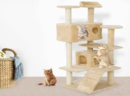 New52 quotcat Climbing Tower Shared Cat039S Nest Cat Grabing Board Pet Kitten Spela CAT039S NOE BEIGE2100124