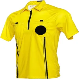 Estilo árbitro de futebol de futebol uniforme de futebol profissional camisas de futebol árbitro de basquete de futebol Jersey Black Yellow 240520