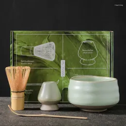 Conjuntos de Teaware 4pcs/set matcha Set Seguro de bambu seguro Bata de chá de chá de chá de bebidas internas para fabricação de chá Ferramentas