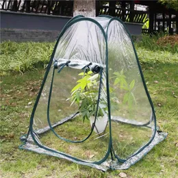 1pc mini serra portatile compatto - Greno rapido, copertura in PVC durevole - rifugio per il giardinaggio interno/esterno - protezione del gelo per le tue piante preziose