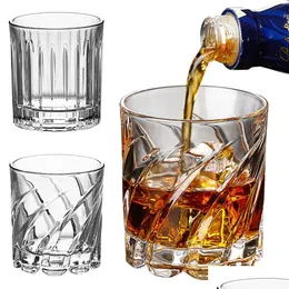 Wine Glasses Various Styles Transparent Whiskey Lead- High Capacity Beer Glass Cup Bar Drinkware 240-300Ml Drop Delivery Home Garden Dhtti
