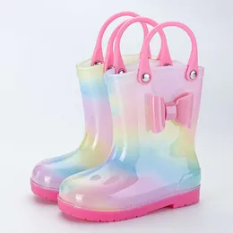 Children Overshoes Rubber Cartoon Boys and Girls Kids Rain Boots Water Shoes zapatos informales botas L2405 L2405