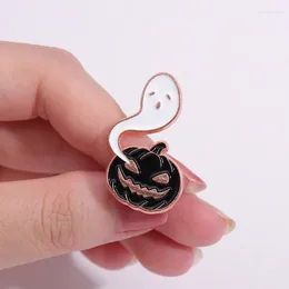 Spille punk Halloween Pumpkin Ghost Pins Spooky Boo Funny Metal Babbage Badge Shirt Collar Regalo di gioielli decorativi per gli amici