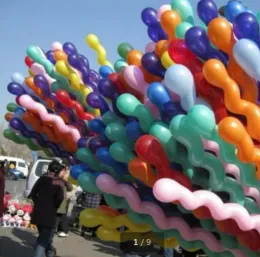 Skruvtråd latex Långa ballonger Spiralballonger för modellering av födelsedagsbröllopsfest Decoation GC796 ZZ