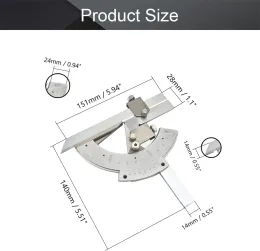 360Degree 320度メタルユニバーサルベベル分度器角度ファインダー角度ダイヤルルーラーゴニオメーターデジタルプロトラクター傾斜