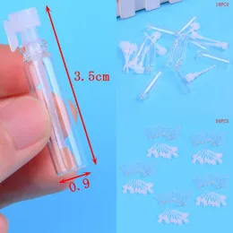 50 pezzi da 1 ml mini vetro di vetro campione fiale bottiglia vuota laboratorio di prova di fragranza di fragranza prove di prova di refffibile bottiglie