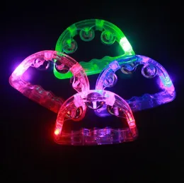 Andere Event -Party -Lieferungen LED blinkend Tamburin Light Sway Bell Toys Glow Child Handbell bevorzugt Baby Rassle