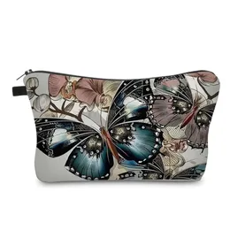 Cross-border New Product Butterfly Cosmetic Bag 3d Digital Printing Portable Travel Storage Toiletry Bag Small Cosmetic Bag