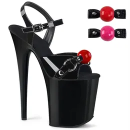 There is a big round bead shoe in front of Rncksi 20cm ultra-high heel sandals, which is used for clown performance