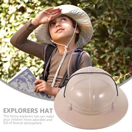 모자 모자 새로운 패션 영국 익스플로러 모자 어린이 베트남 Toquilla 헬멧 구덩이 태양 소년과 여자 전쟁 군대 야생 동물 공원 정글 광부 D240521