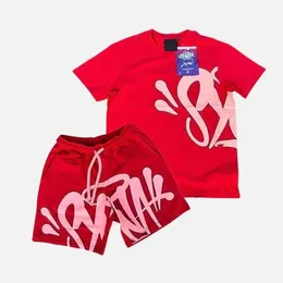 Designer Mens Shorts High Street Summer Shorts Synaword Fashion Hip Hop Set 2024 Trendy T-shirt Stampato Syna Shorstvr7