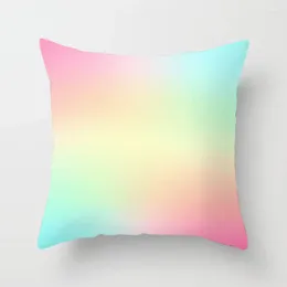 Pillow Cream de gelo de sorvete de veludo gradiente brilhante para o sofá da sala de estar na fronha decorativa de estilo nórdico